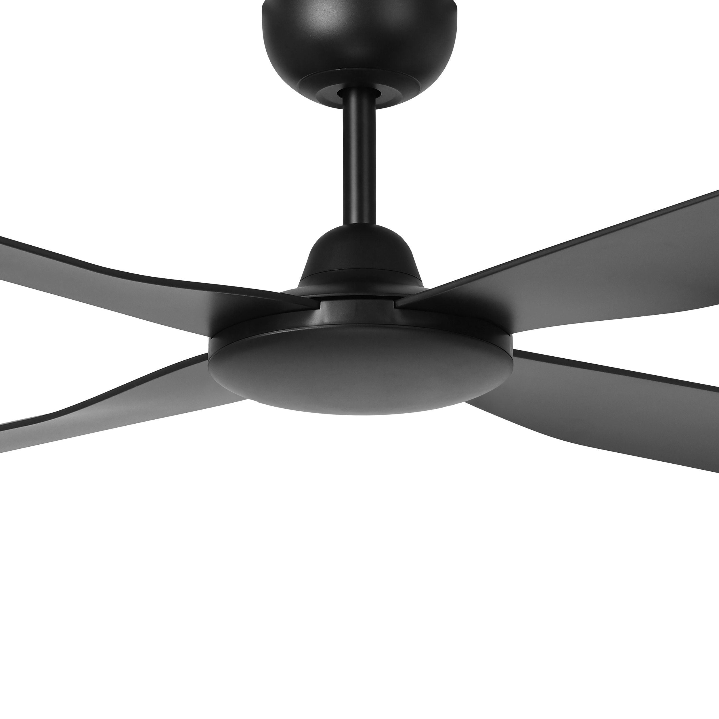 Aloha DC Ceiling Fan 52" Matt Black & Matt Black Blade With Wall Controller - 20663202