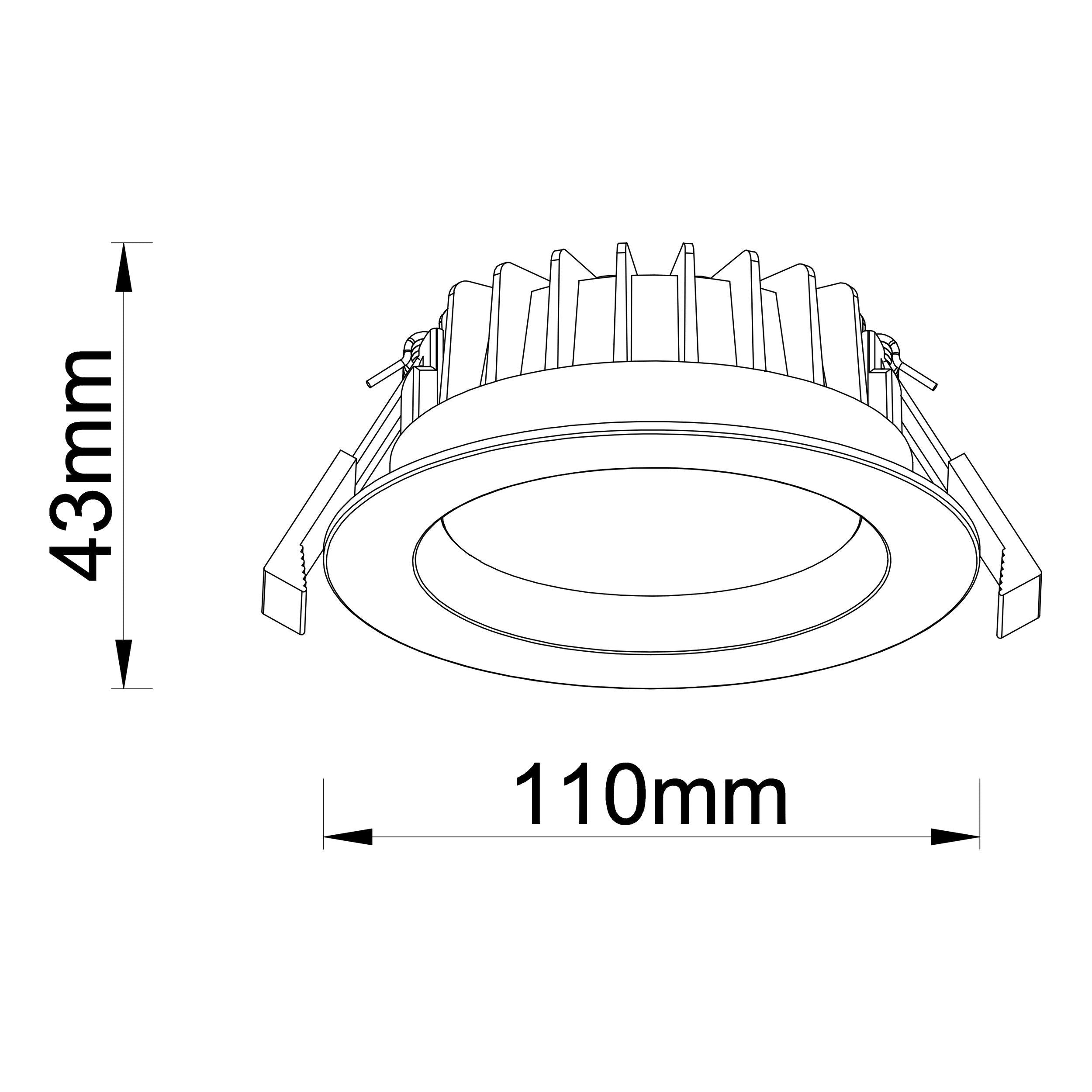 Roystar Recessed LED Downlight 8W Tri Colour White - 206907N