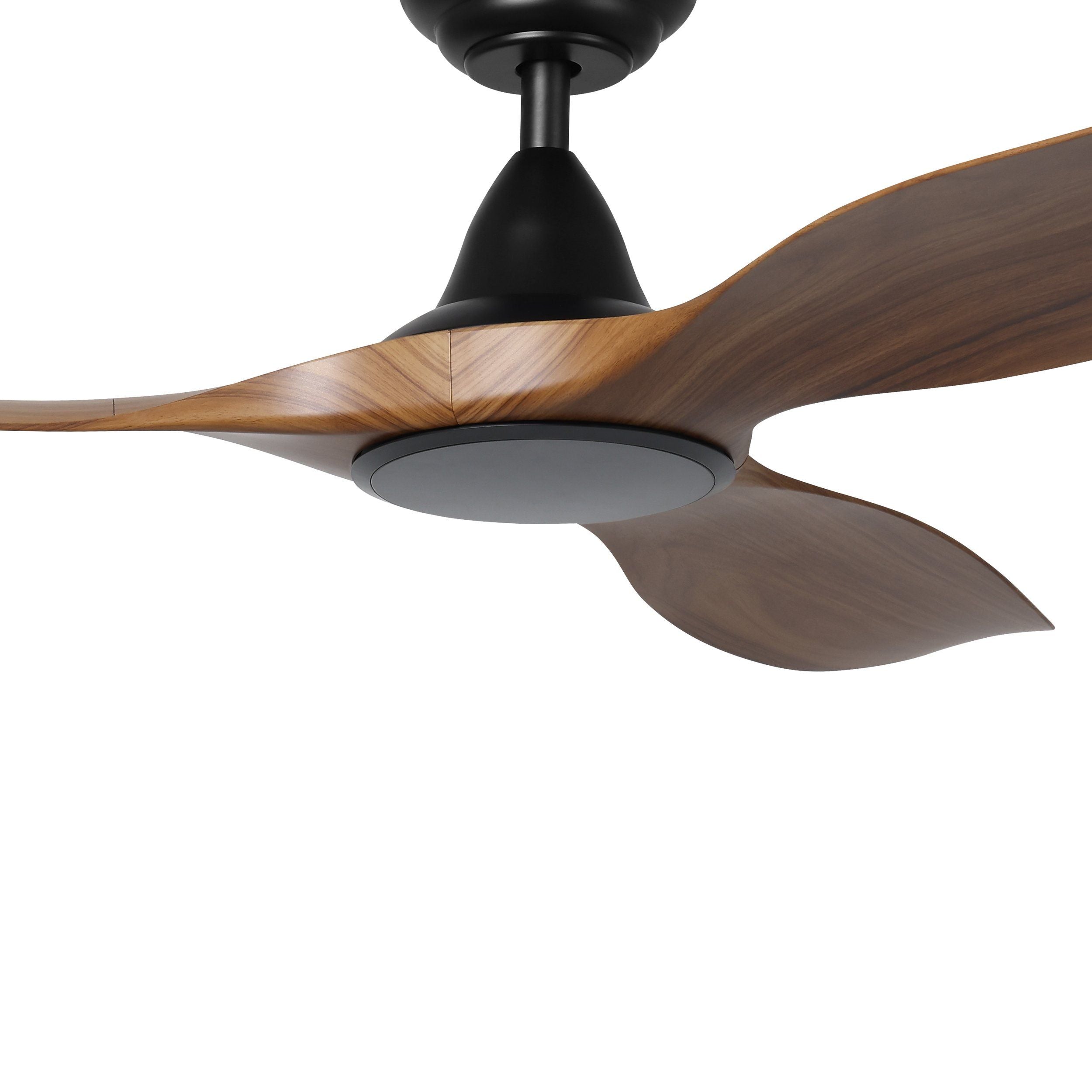 Noosa DC Ceiling Fan 52" Matte Black & New Teak Blade With Remote - 20684707
