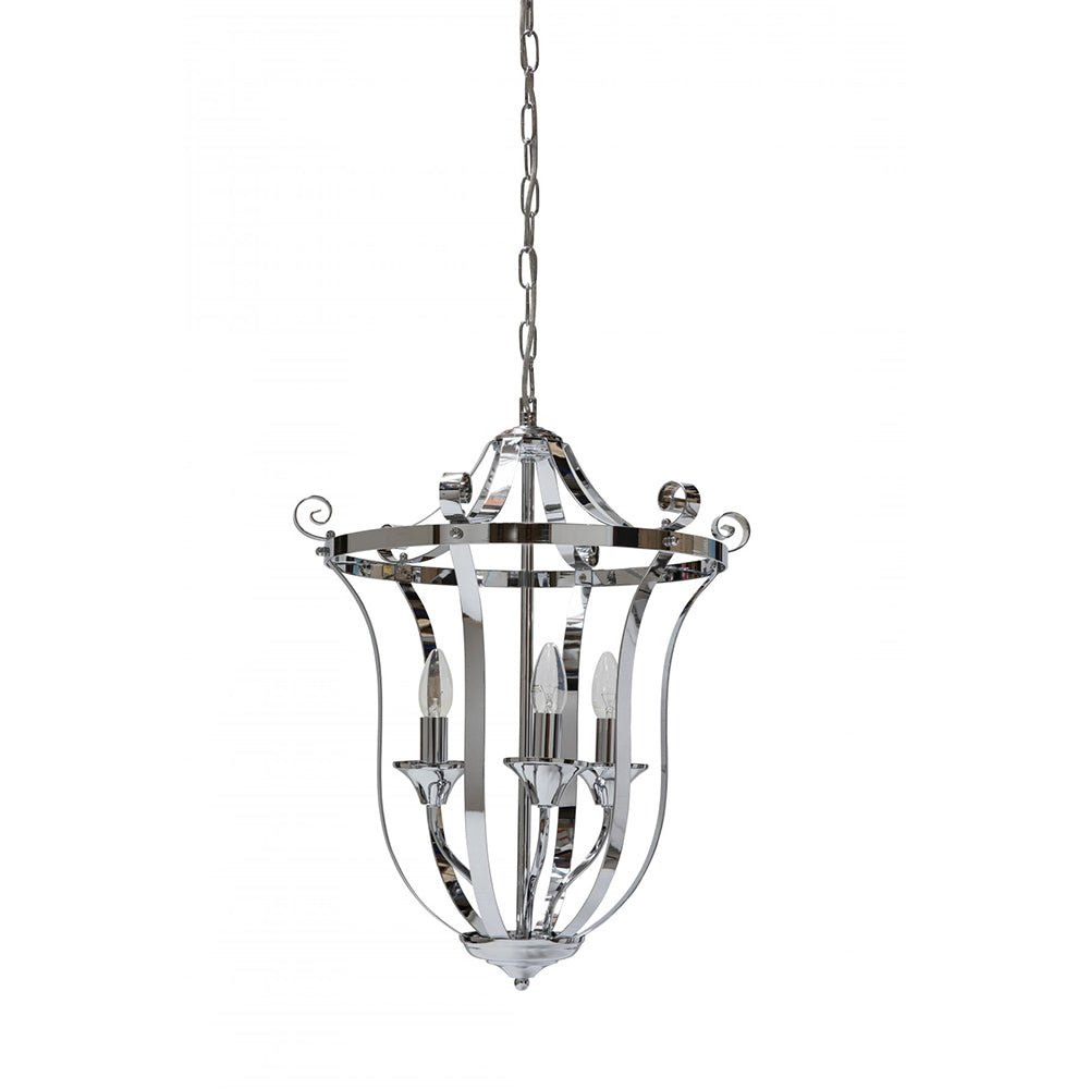 Fiorentino Lighting - BALMORE 3 Light Ceiling Lanterns Chrome