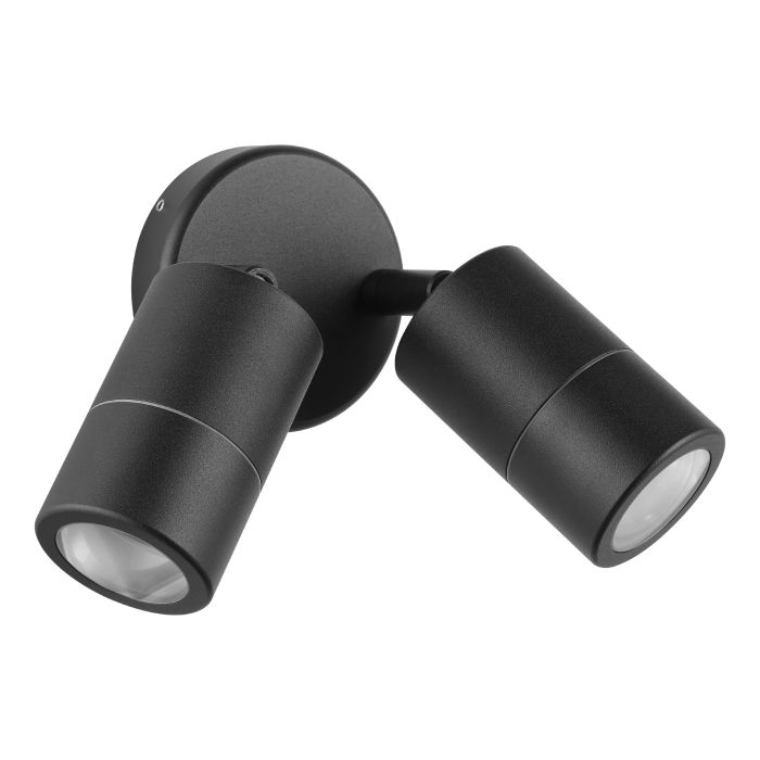 Fremantle Double Light LED Adjustable Light 5W 3CCT Black & Clear - 206149