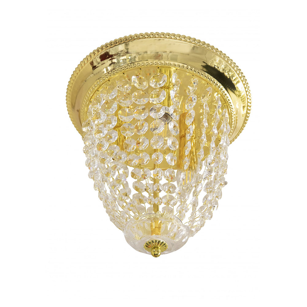 Buy Ceiling Crystals Australia Fiorentino Lighting - ENGLAND 3 Light Ceiling Crystal Gold