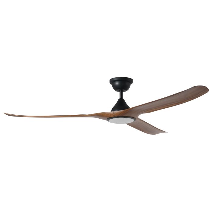 Tahiti DC Ceiling Fan with LED Light 72" 55W 3CCT Matte Black & Newteak - 20802107