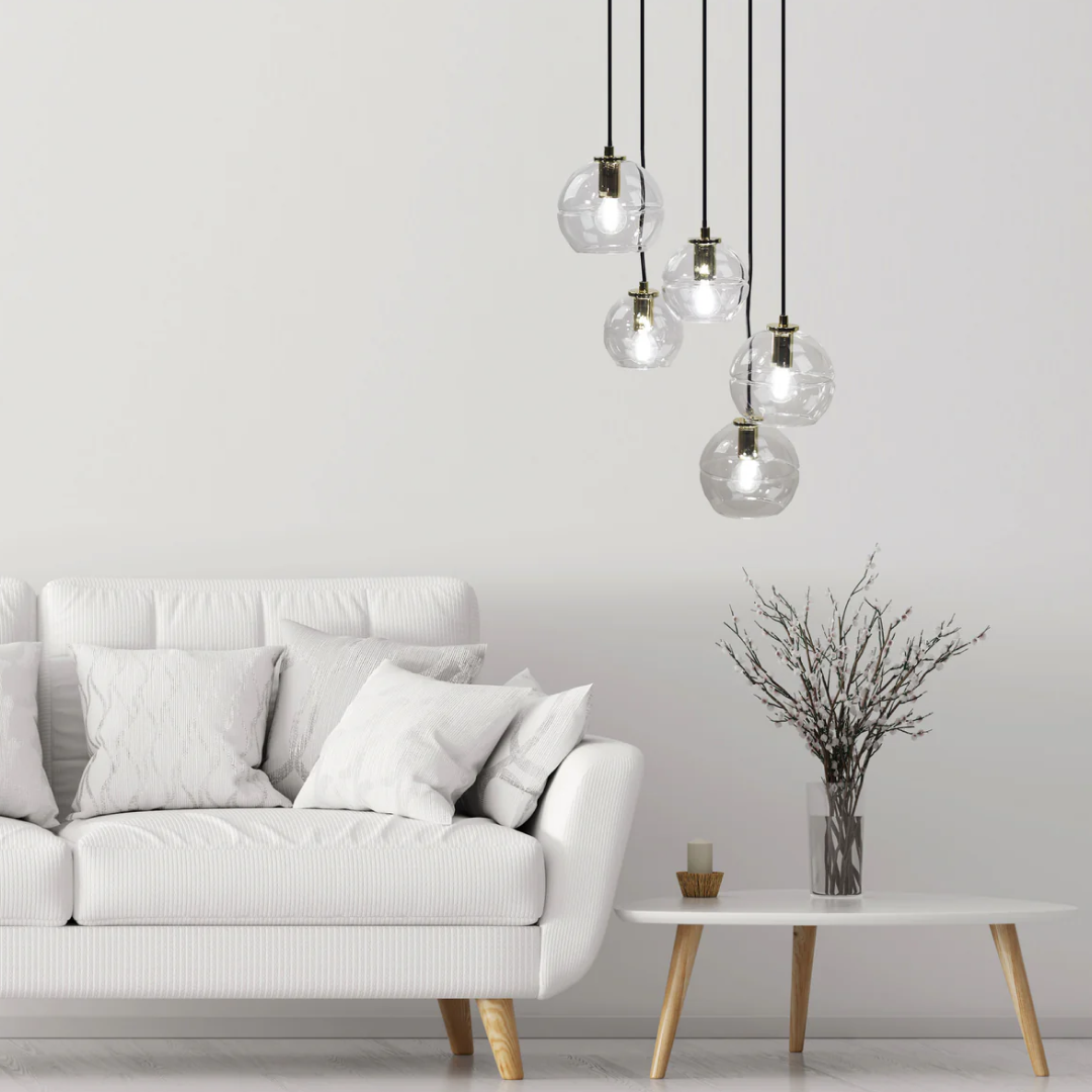 Reno Cluster 5 Lights Brass Metal - SL63825CL