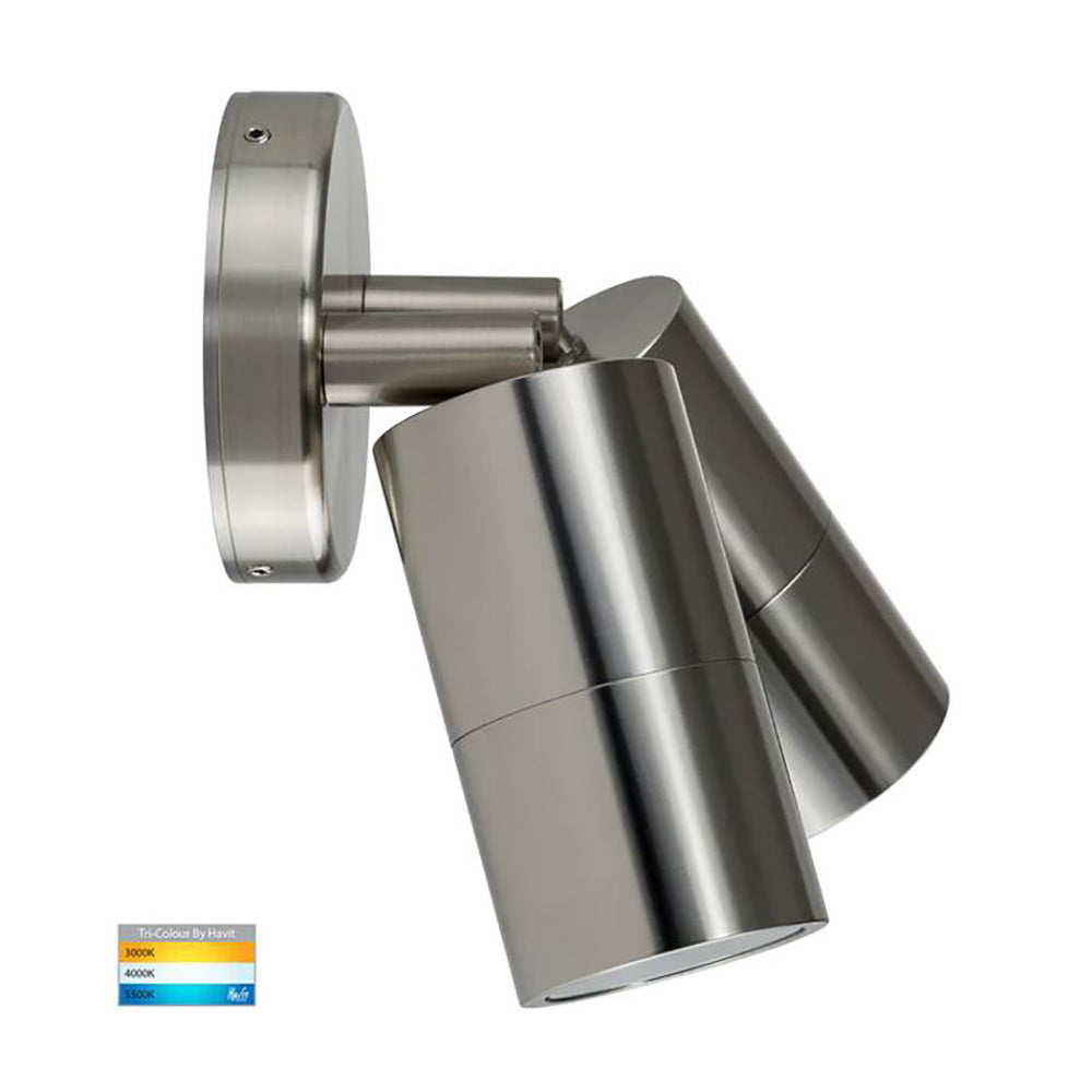 Buy Exterior Spotlights Australia Tivah Exterior 2 Spotlights Adjustable 5W Titanium Aluminium 3CCT - HV1387GU10T