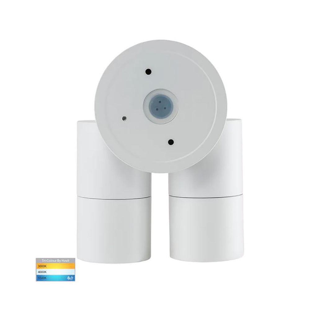 Buy Exterior Spotlights Australia Tivah Exterior 2 Spotlights Adjustable White Aluminum 3CCT - HV1335T