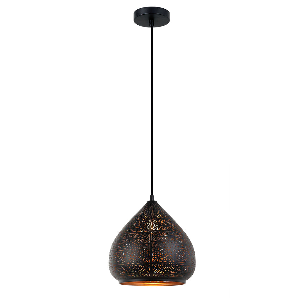 Buy Pendant Lights Australia MARRAKESH Ellipse Pendant Light Black / Gold - MARRAKESH02
