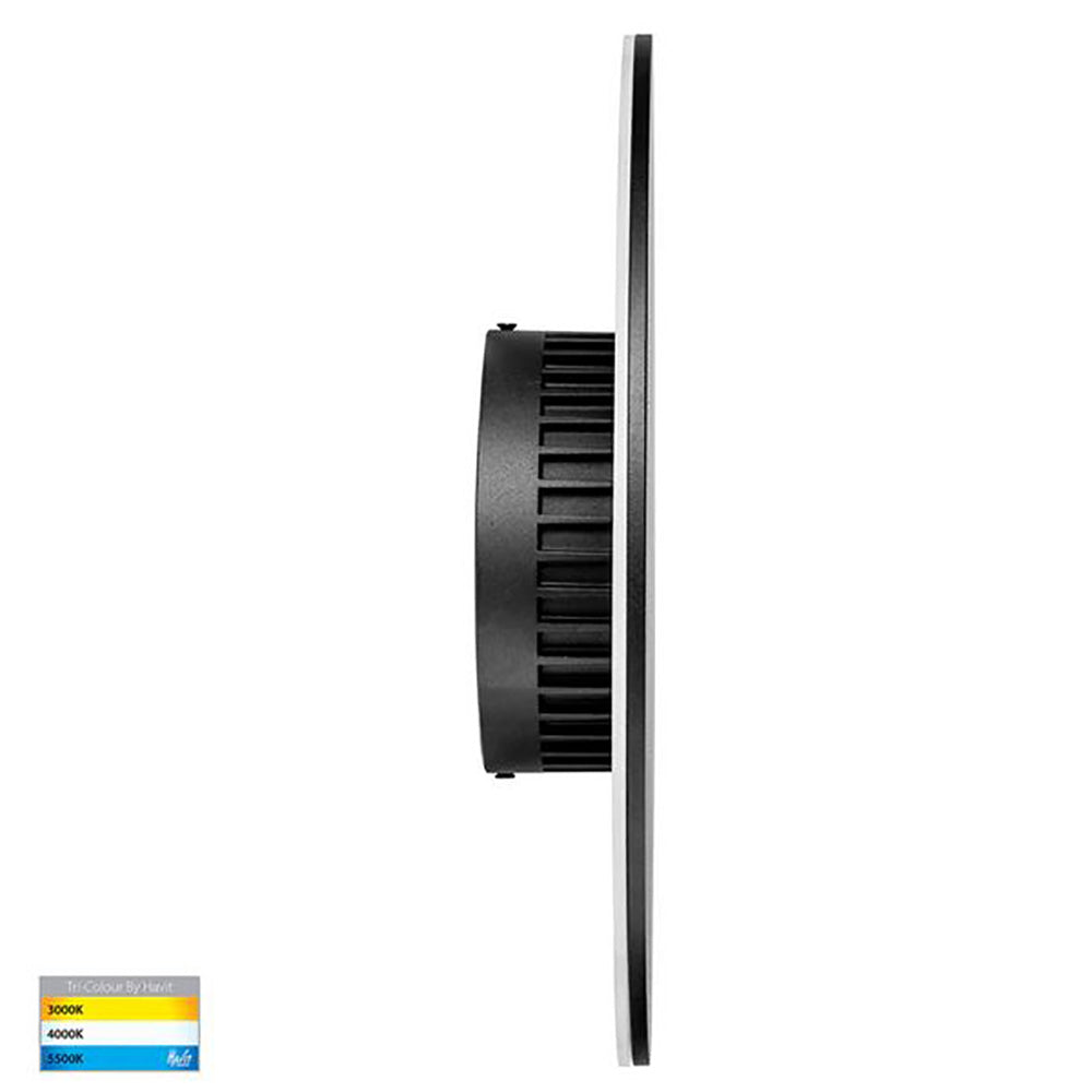 Buy Exterior Wall Lights Australia Halo Exterior Wall Light 12V 24W Black Aluminium 3CCT - HV3594T-BLK-12V