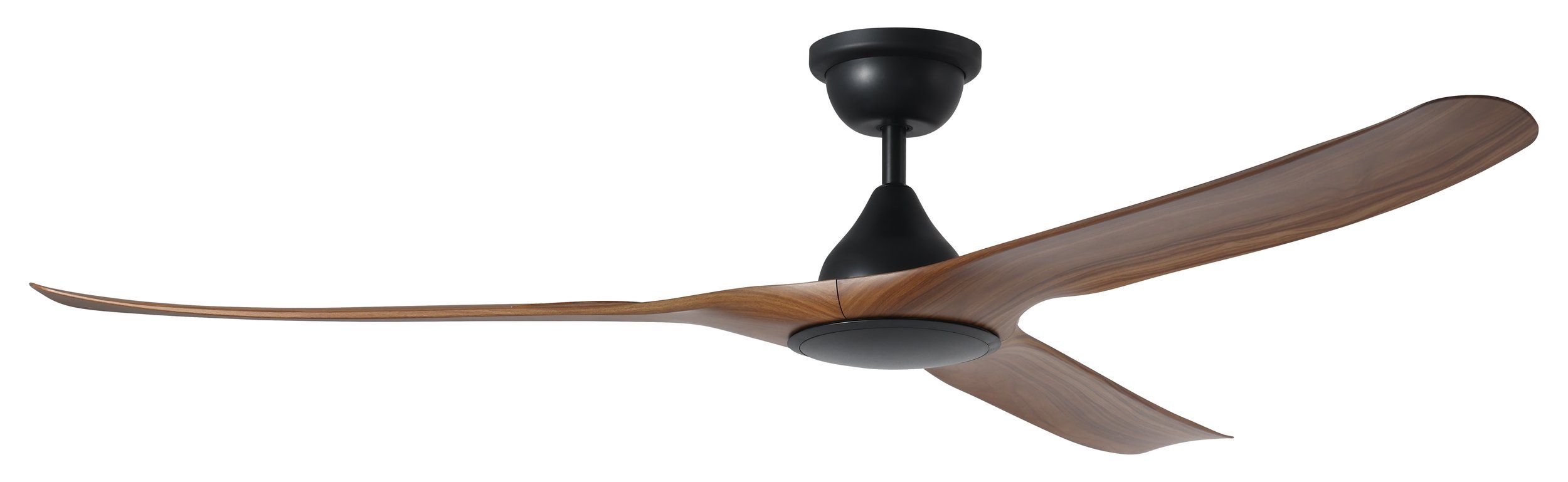 Tahiti DC Ceiling Fan 72" Matte Black With New Teak Blade - 20801907