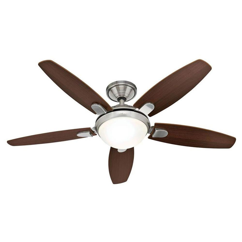 Contempo AC Ceiling Fan 52" Brushed Nickel with Dark Walnut/English Cherry Blades - 50612