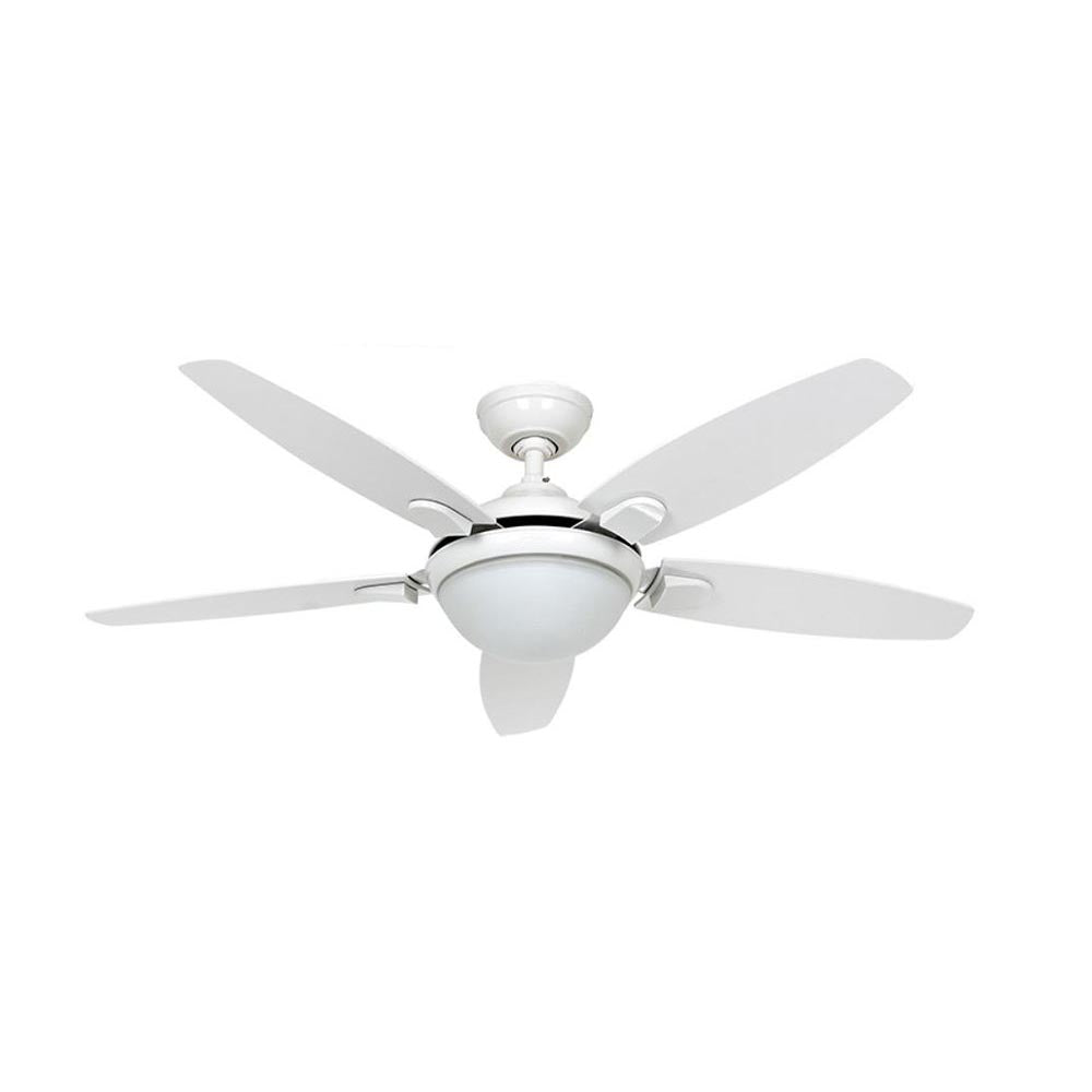 Contempo AC Ceiling Fan 52" White with White/Light Oak Blades - 50613