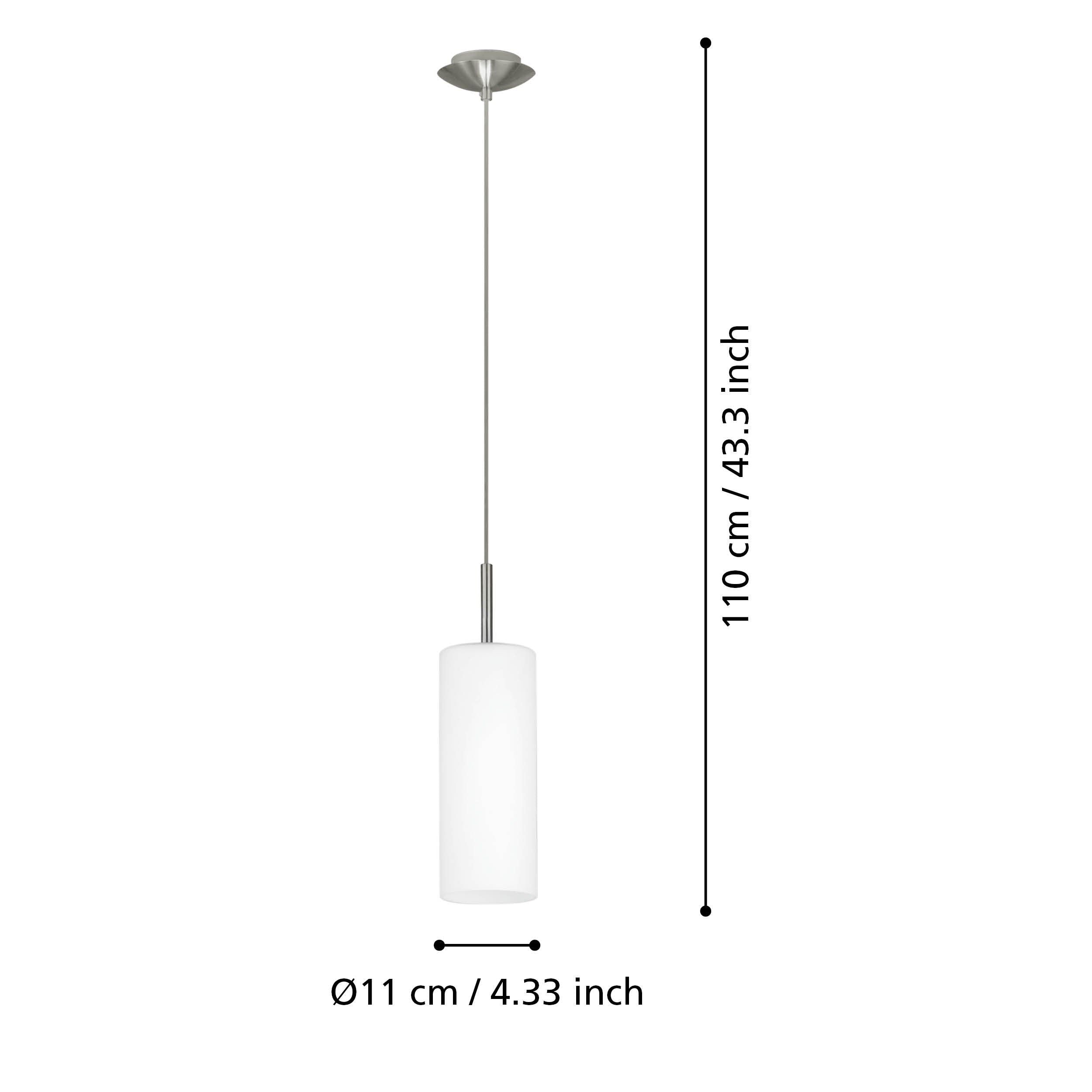 Buy Mini Pendants Australia Troy 1 Light Pendant Satin Nickel & White 110mm - 85977