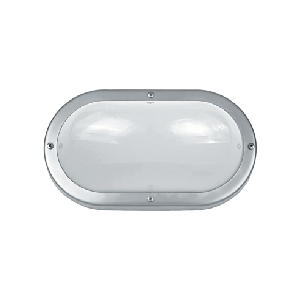 LED Bunker Light Silver / Grey Polycarbonate 3000K - LJL6001-SS