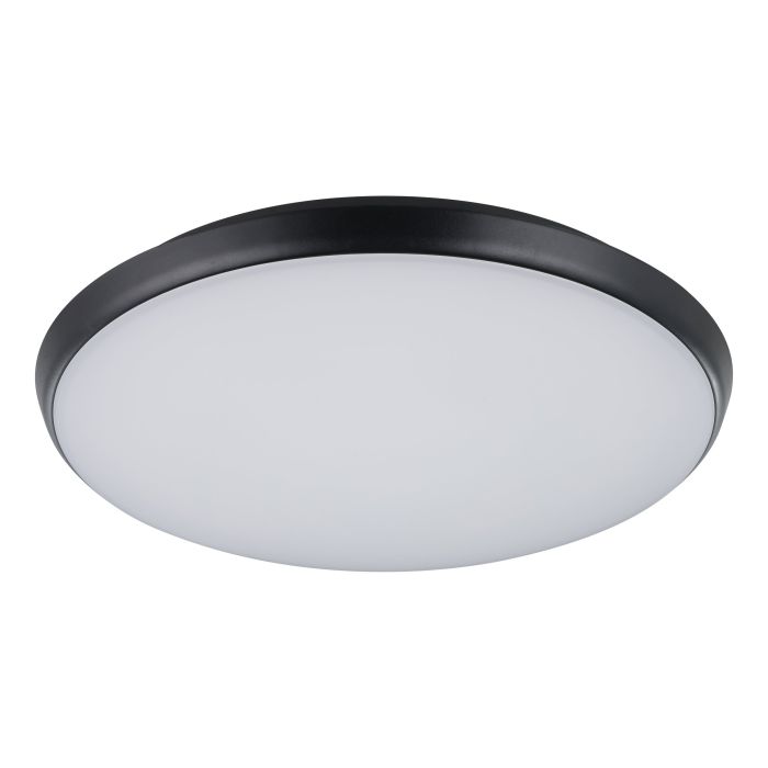 Ollie 2 LED 300mm Oyster Light 25W TRI Colour Black & White - 206398