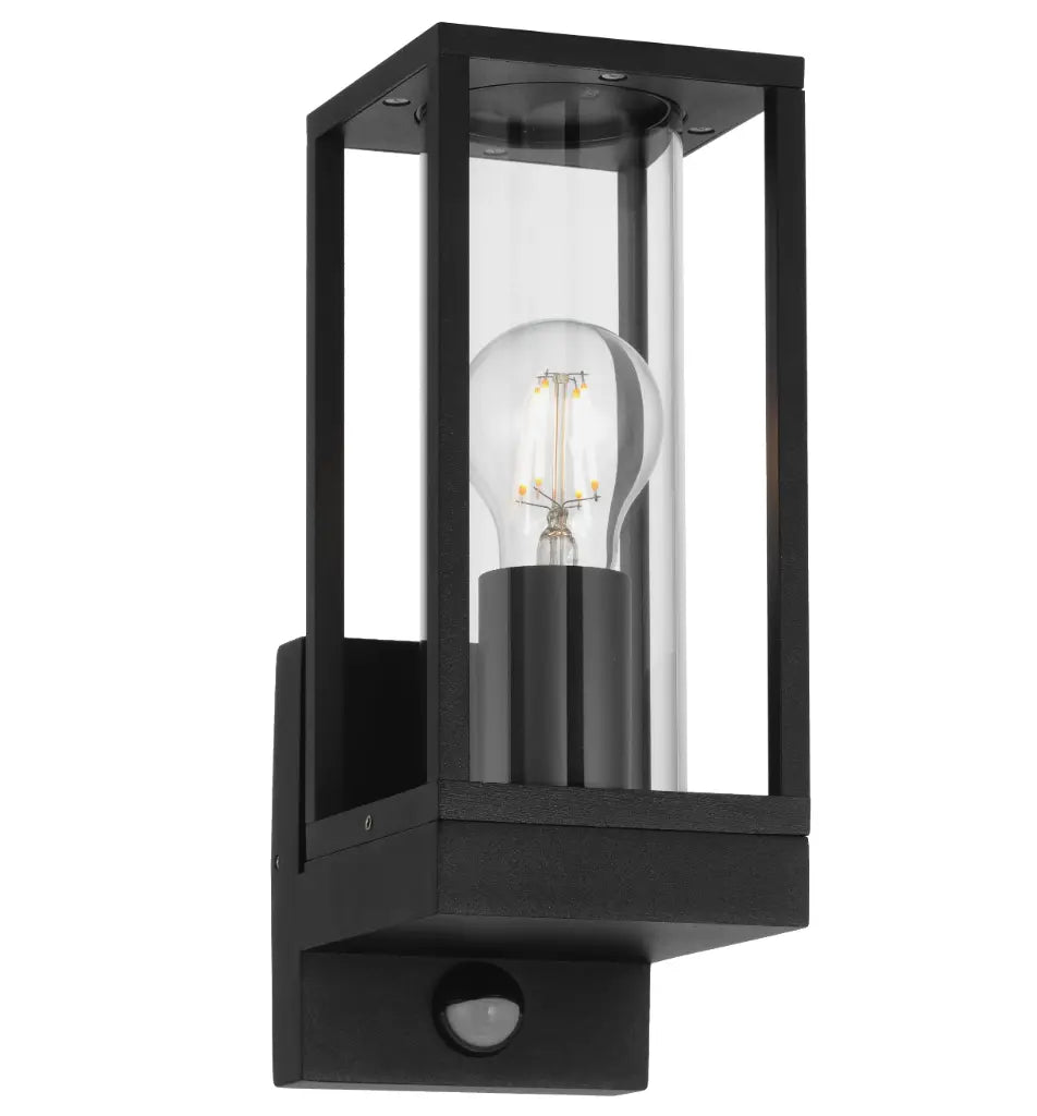 Belmin Exterior Sensor Wall Light Black - BELMIN EXS-BK