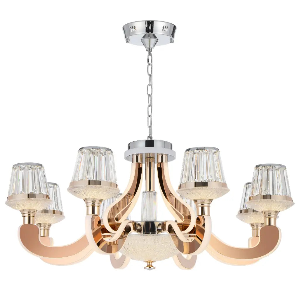 Cognac 6 Light LED Pendant 120W Tri Colour Chrome - COGNAC PE06-CH