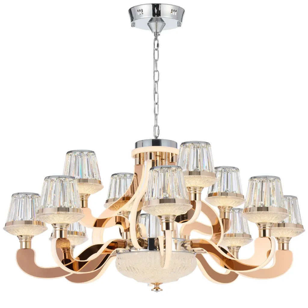 Cognac 12 Light LED Pendant 186W Tri Colour Chrome - COGNAC PE12-CH