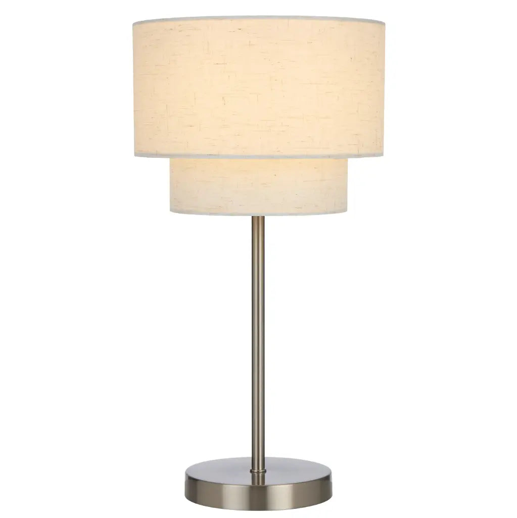 Gisele Table Lamp Nickel & Ivory - GISELE TL-NKIV