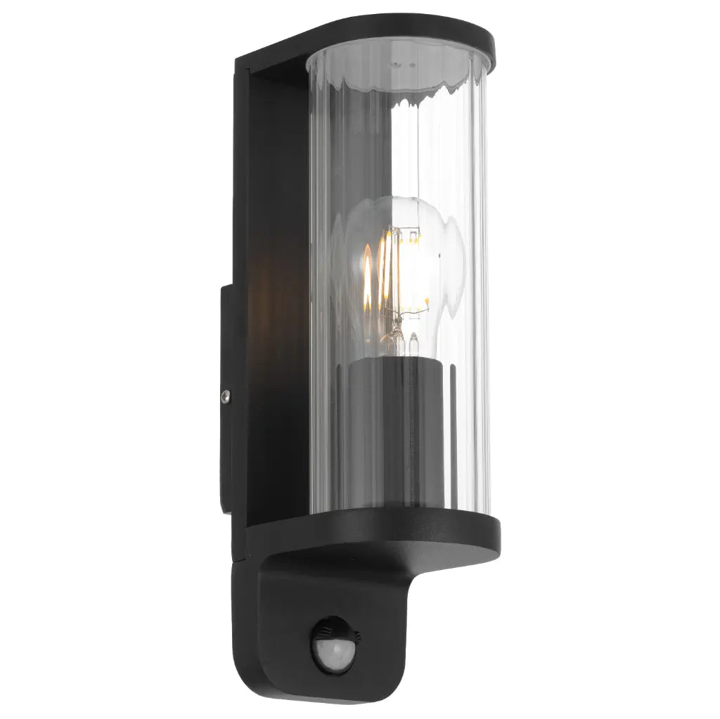 Thirlo Exterior Sensor Wall Light Black - THIRLO EXS-BK
