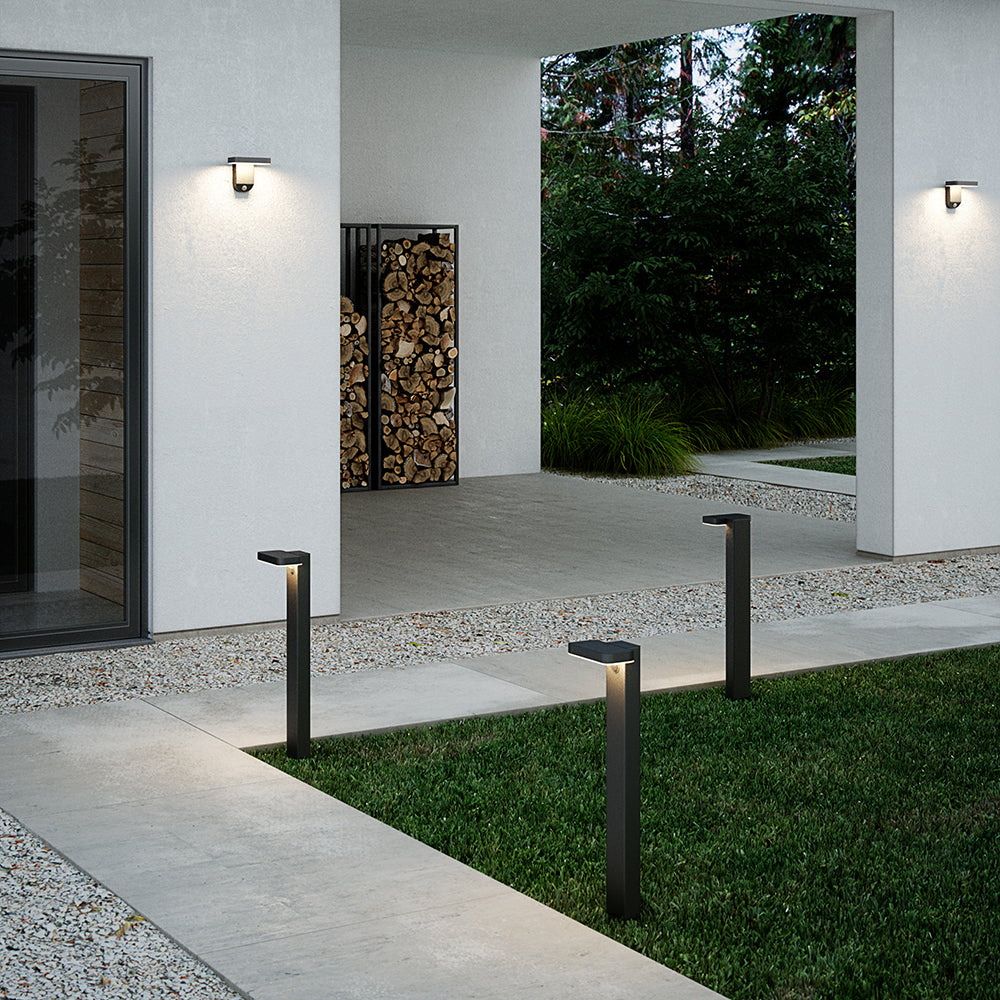 Buy Solar Lights Australia Rica Rectangle Solar Pathway Light With Sensor 12V Black Stainless Steel 3000K - 2118178003