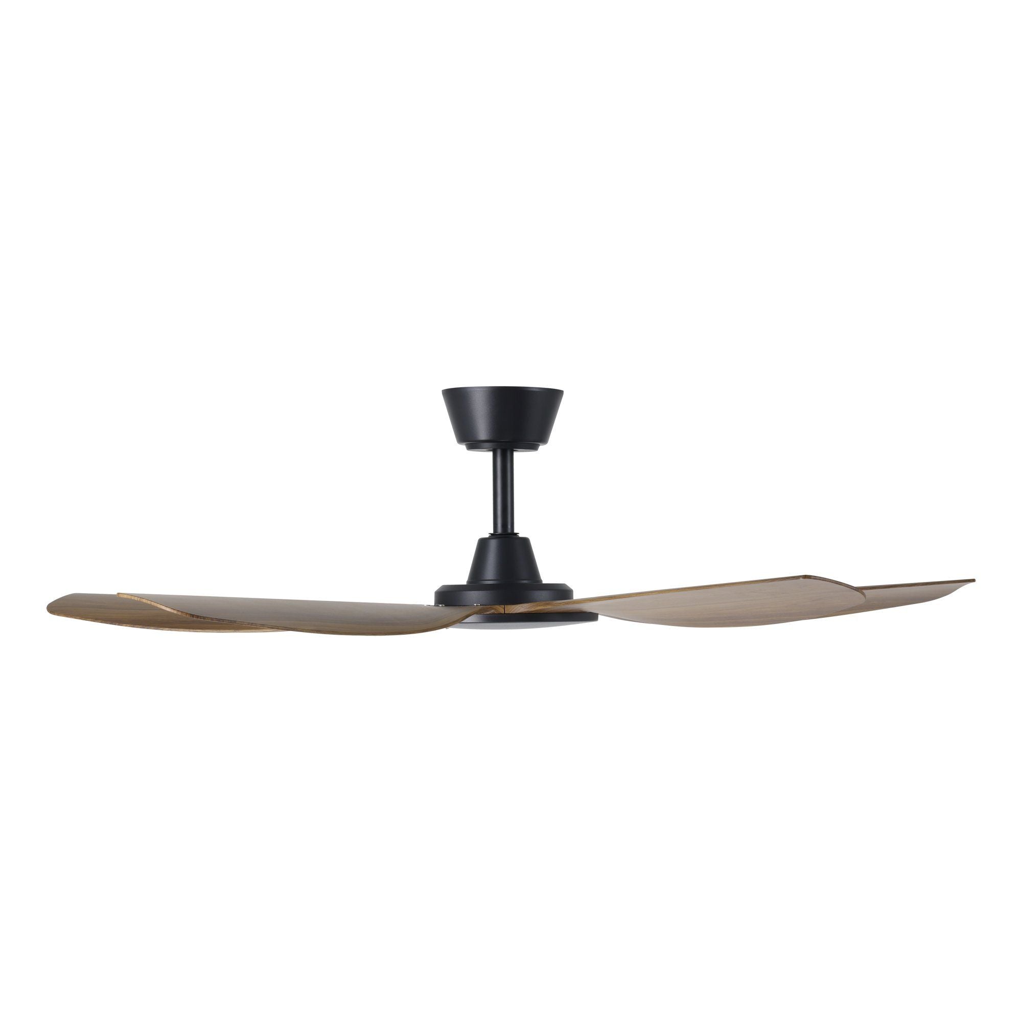 Miami DC Ceiling Fan 48" Black With Teak Blade - 20796307