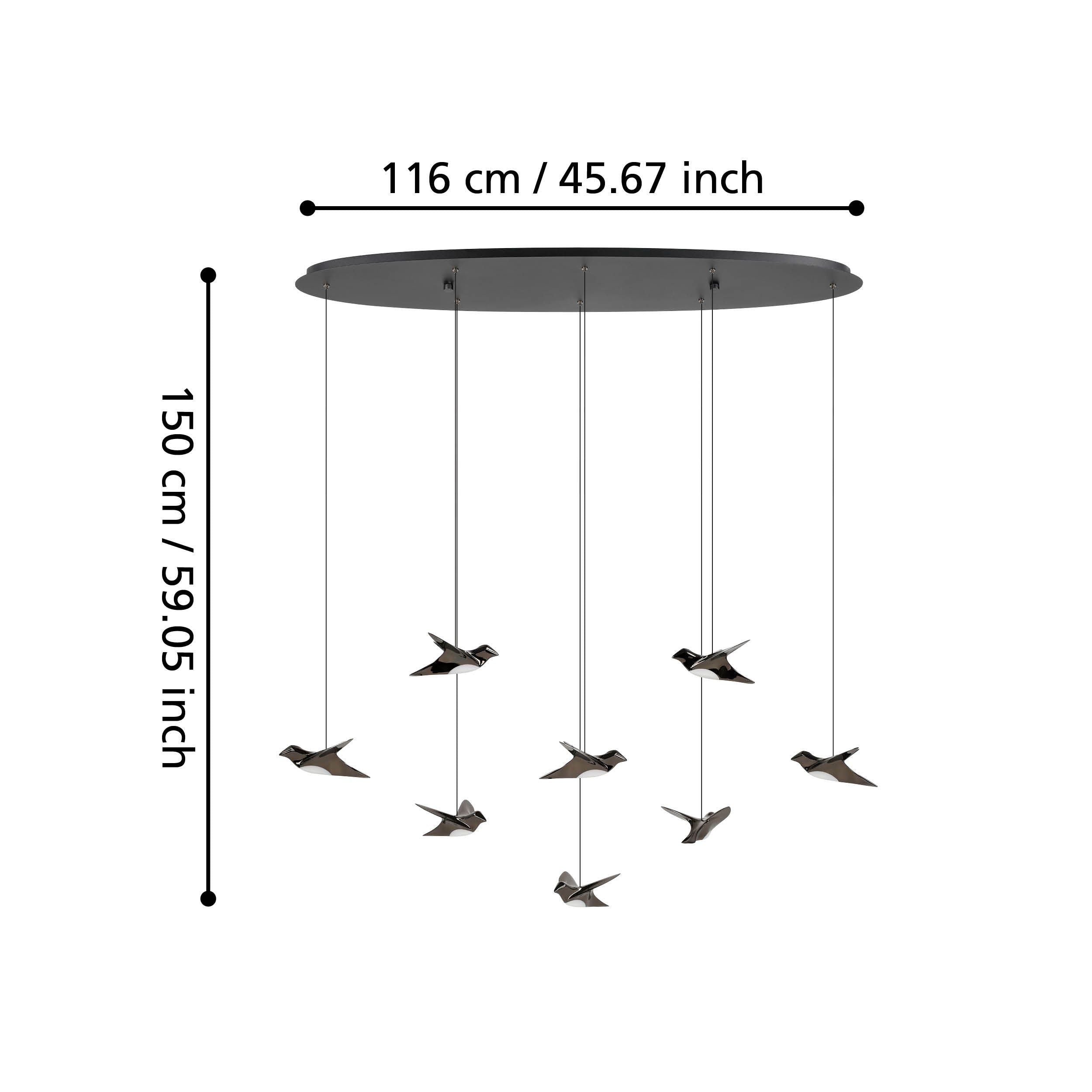Paratebueno 1160mm Pendant Light Black - 390055