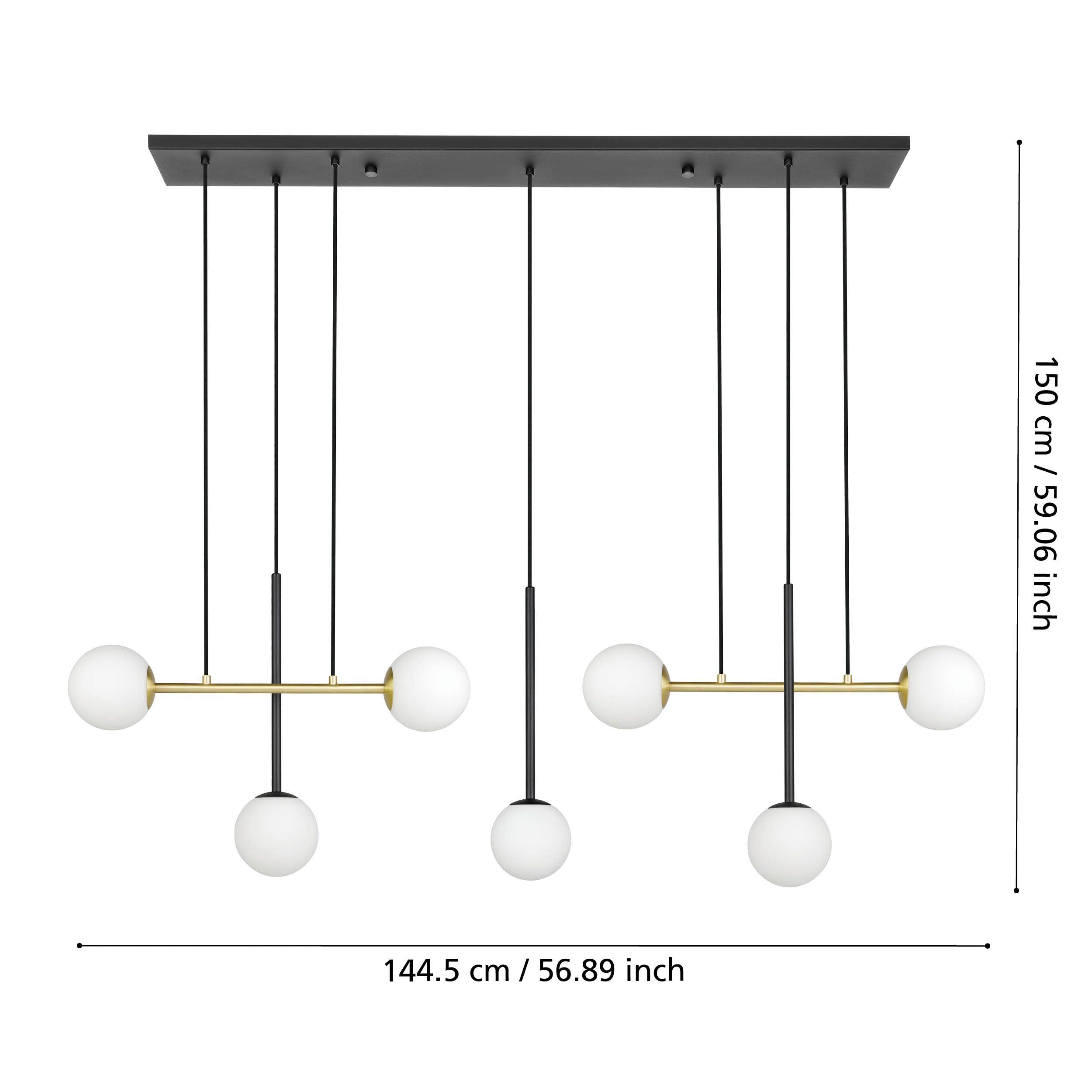 Paz 1445mm Steel Pendant Light - 390178