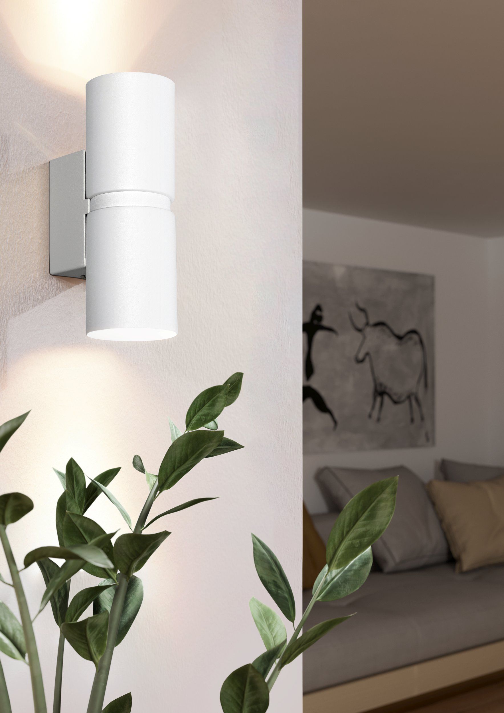 Buy Wall Sconce Australia Passa 2 Up and Down LED Wall Light 2x5W 4000K White Steel - 205319