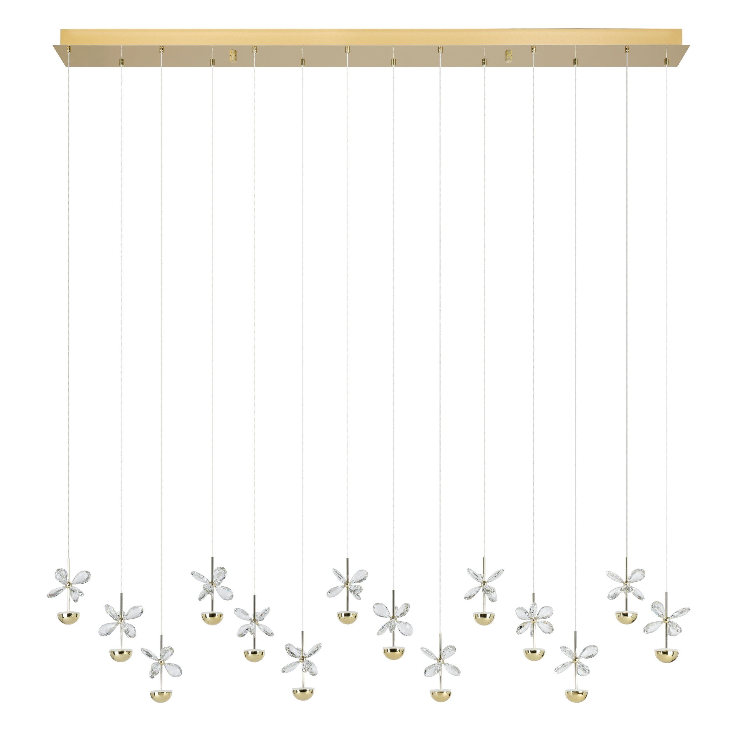 Pianopoli III LED Island Pendant Light 2.3W 3000K Brass & Clear - 390317