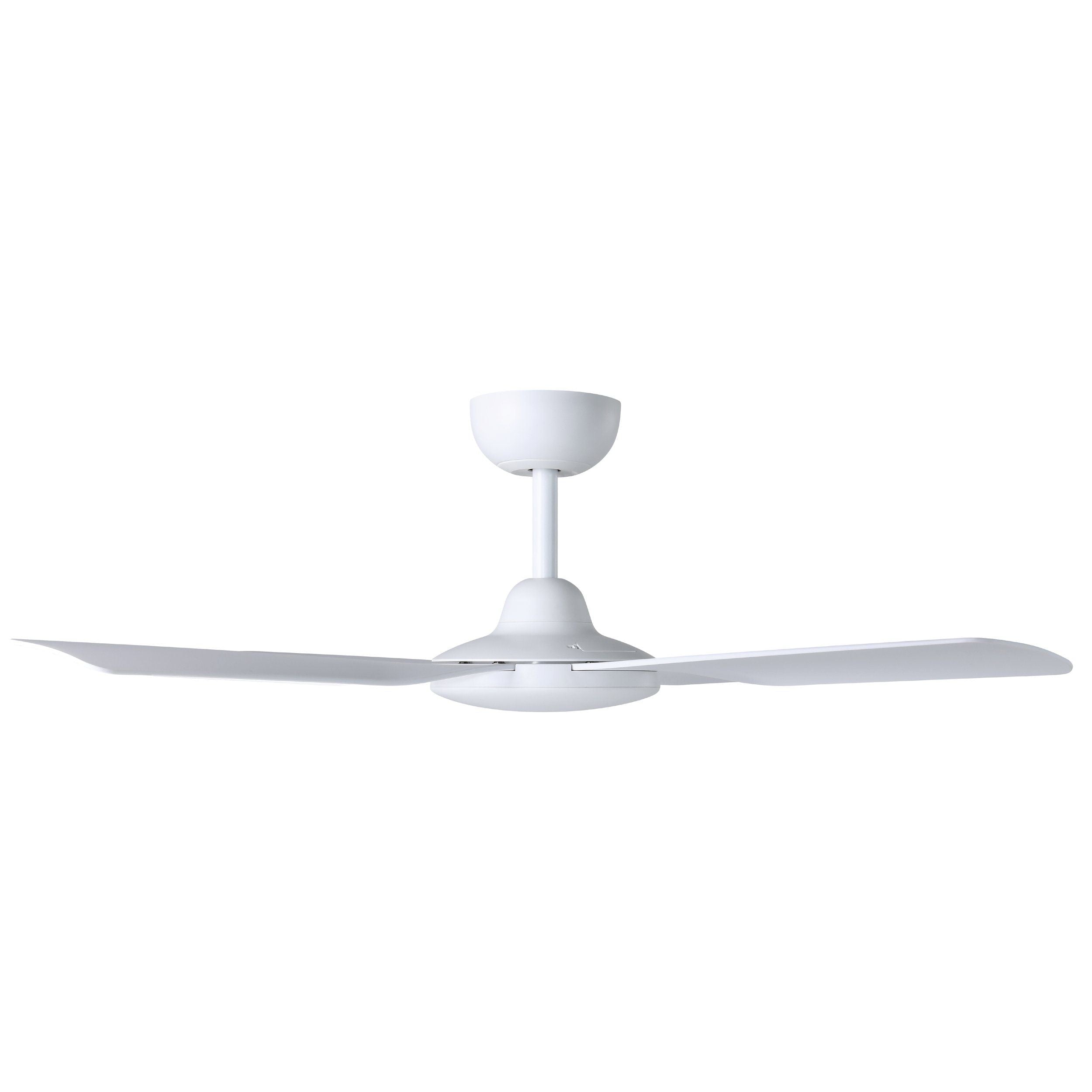 Aloha DC Ceiling Fan 52" Matte White & White Blade With Wall Controller - 20663201
