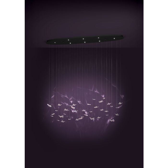 Adrados 260mm LED Pendant Light 4.2W 3000K Black & Clear - 390436