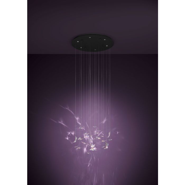 Adrados 580mm LED Pendant Light 4.2W 3000K Black & Clear - 390435