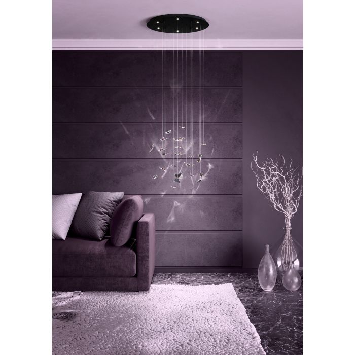 Adrados 580mm LED Pendant Light 4.2W 3000K Black & Clear - 390435