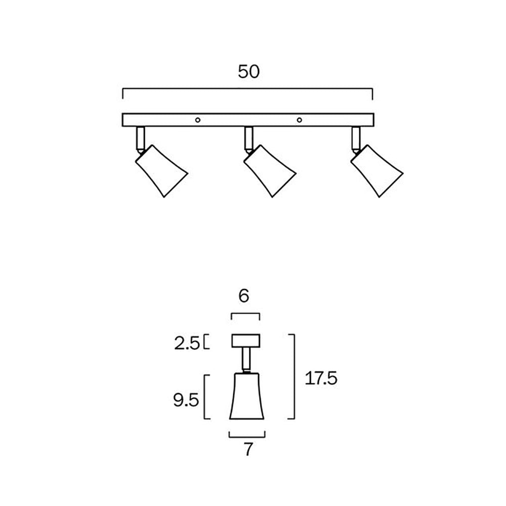 Buy Spotlights Australia Alvey 3 Light Spotlight Black & Gold - ALVEY SP3B-GDBK