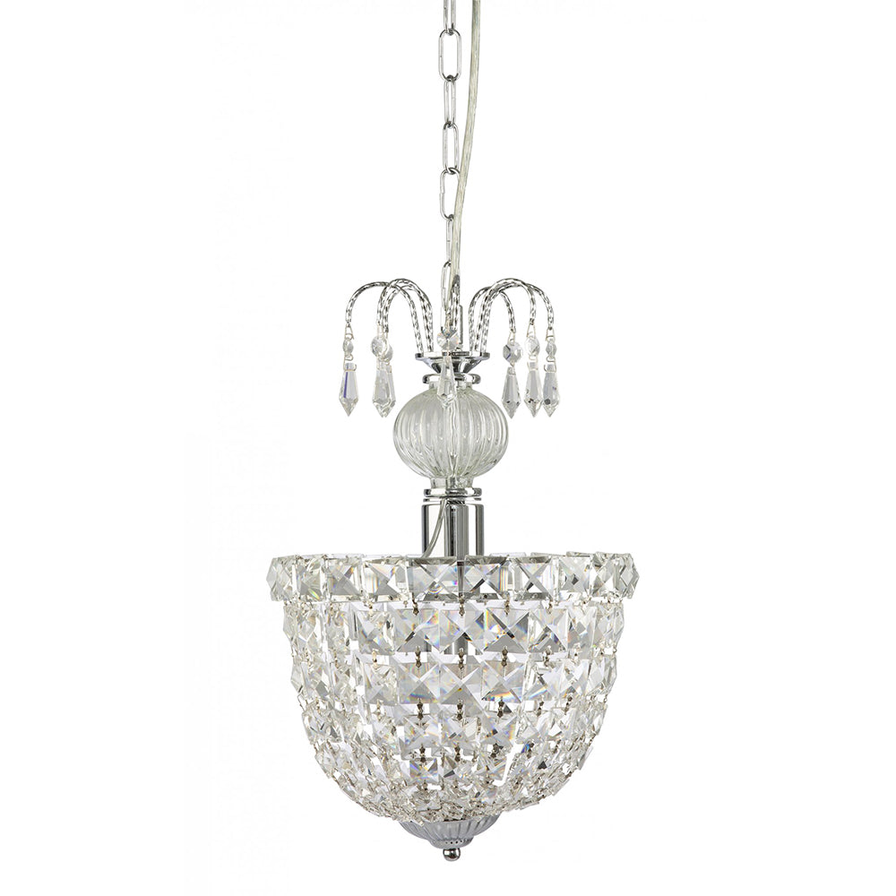 Buy Chandeliers Australia Fiorentino Lighting - CLOE 1 Light Chandelier Chrome