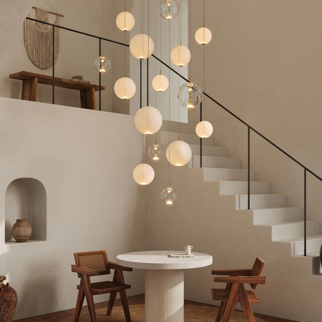 Orb Air Large LED Pendant Light Old Brass & Clear 4W Warm White - LR.i02.56.280CL.OB