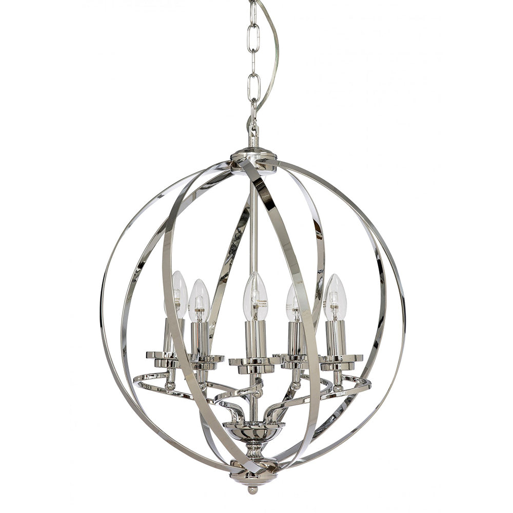 Fiorentino Lighting - REHZO 5 Light Chandelier Chrome