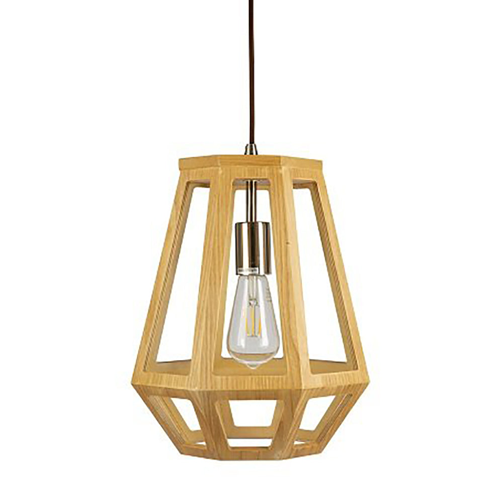 Buy Pendant Lights Australia Fiorentino Lighting - SANTON 1 Light Pendant Small Wood