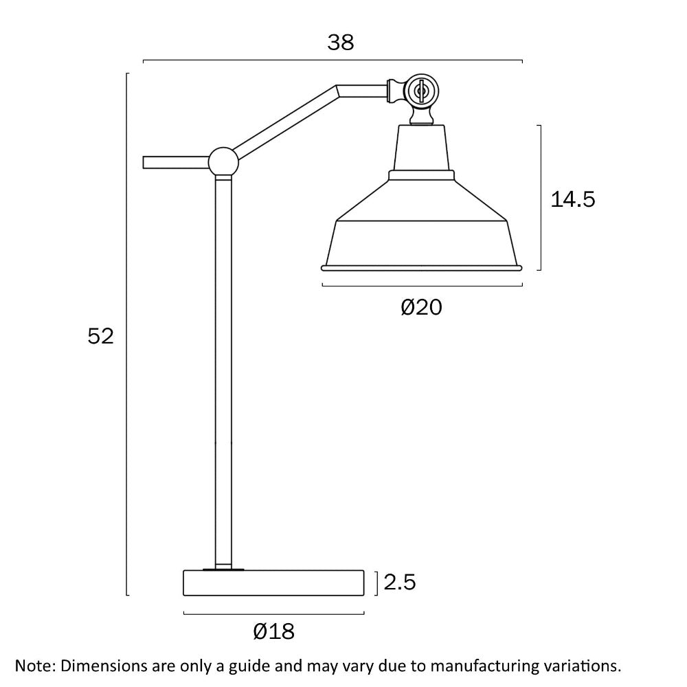 Buy Desk Lamps Australia Kylan Desk Lamp W200mm Black - KYLAN TL20-BK