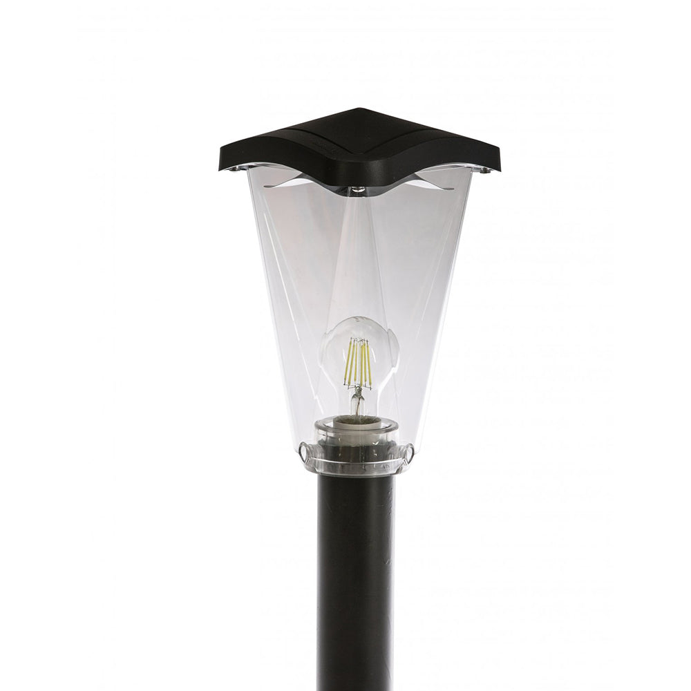 Buy Post Tops Australia Fiorentino Lighting - GREEN 1 Light Post Top Black & Clear