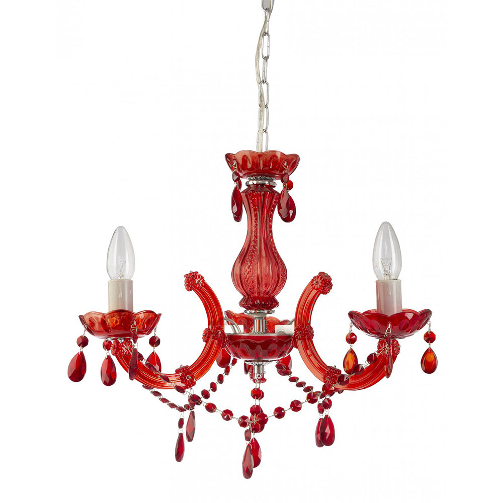 Buy Chandeliers Australia Fiorentino Lighting - C-MAR 3 Light Chandelier Red