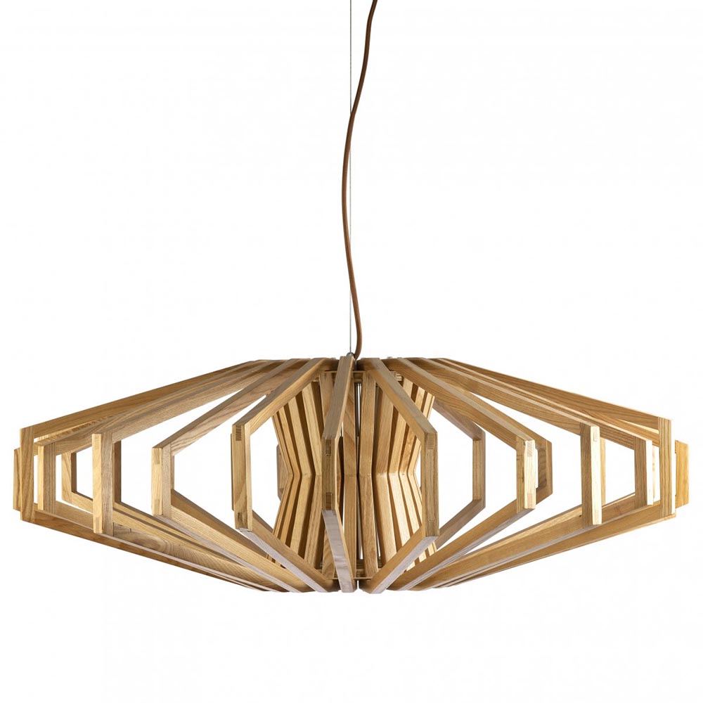 Fiorentino Lighting - AGRY 1 Light Pendant 620mm Wood