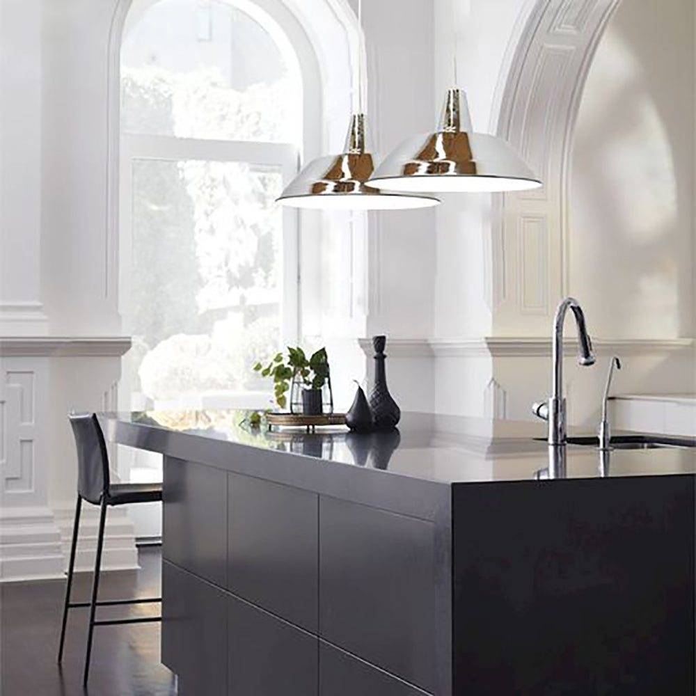 Buy Pendant Lights Australia Divo Angled Dome Shape 1 Light Pendant Chrome - DIVO2