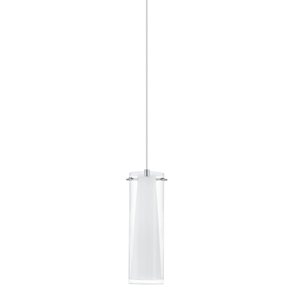 Pinto 1 Light Pendant Chrome & Clear White 110mm - 89832