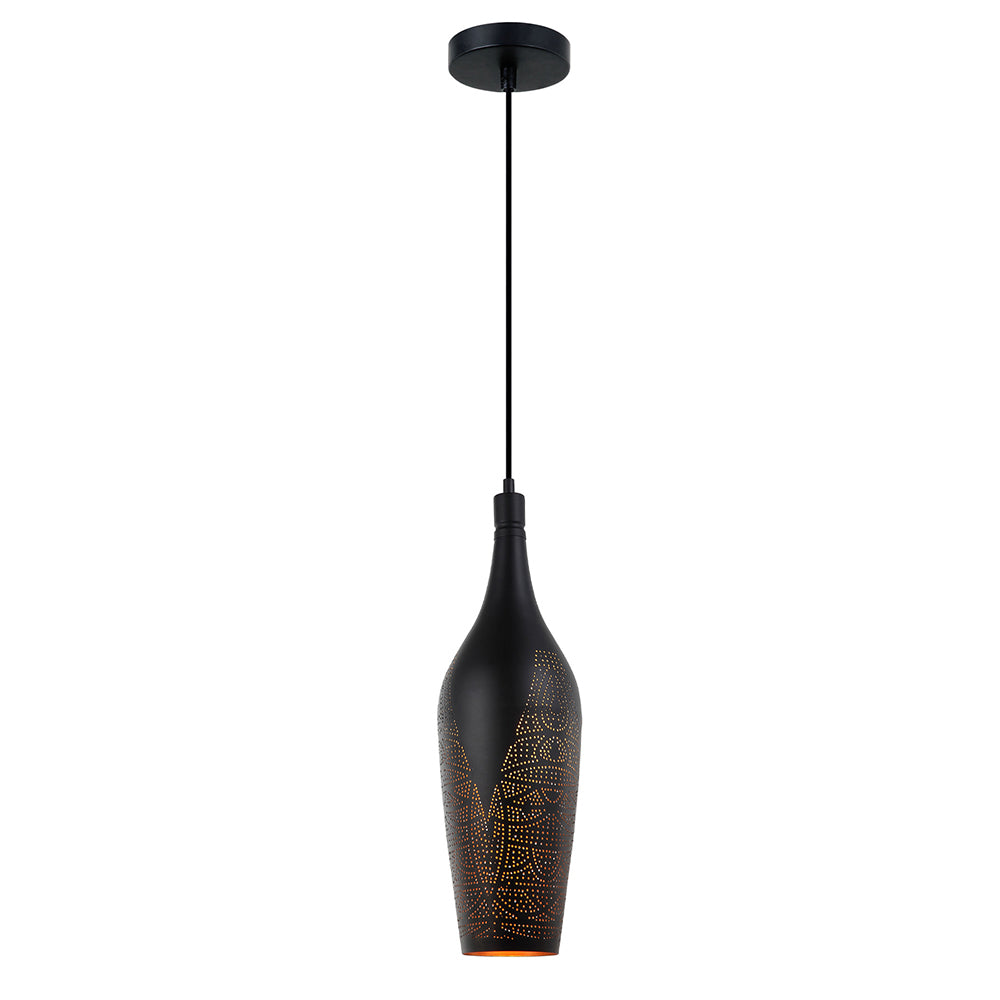 Buy Pendant Lights Australia MARRAKESH Bottle Pendant Light Black / Gold - MARRAKESH05