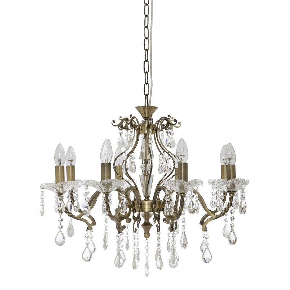 Buy Chandeliers Australia Fiorentino Lighting - GIOVANA 8 Light Crystal Chandelier Bronze