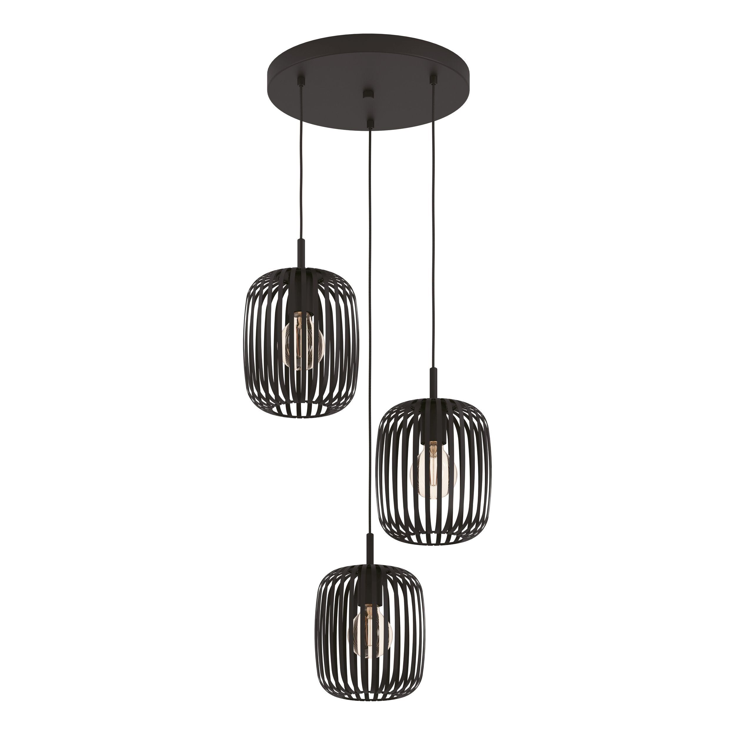Romazzina 3 Light Pendant Black - 900686N