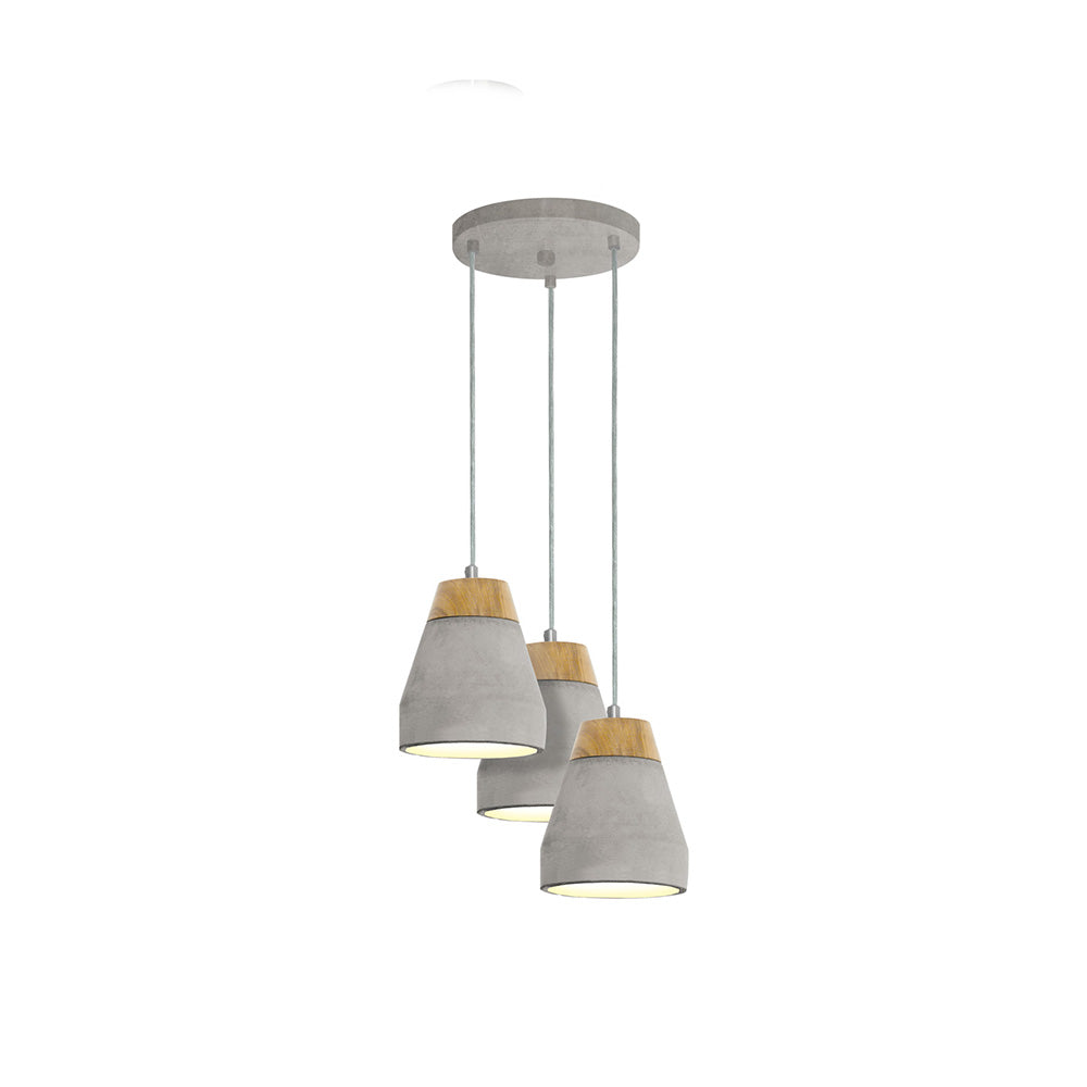 Buy Cluster Pendants Australia Tarega 3 Light Pendant Brown & Grey - 95526