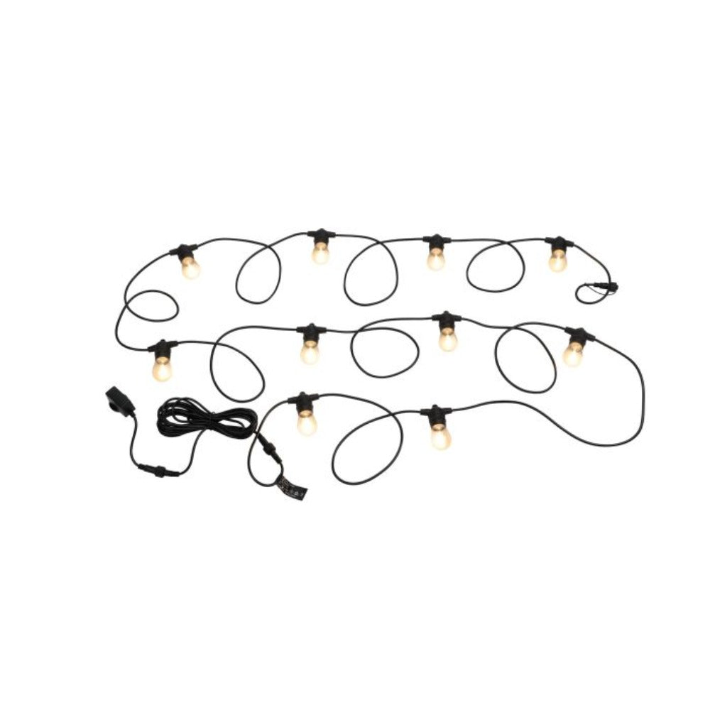 Buy Festoon Lights Australia Festoon Solar 10 Lights 12V L13000mm Black Plastic 2700K - 205893N