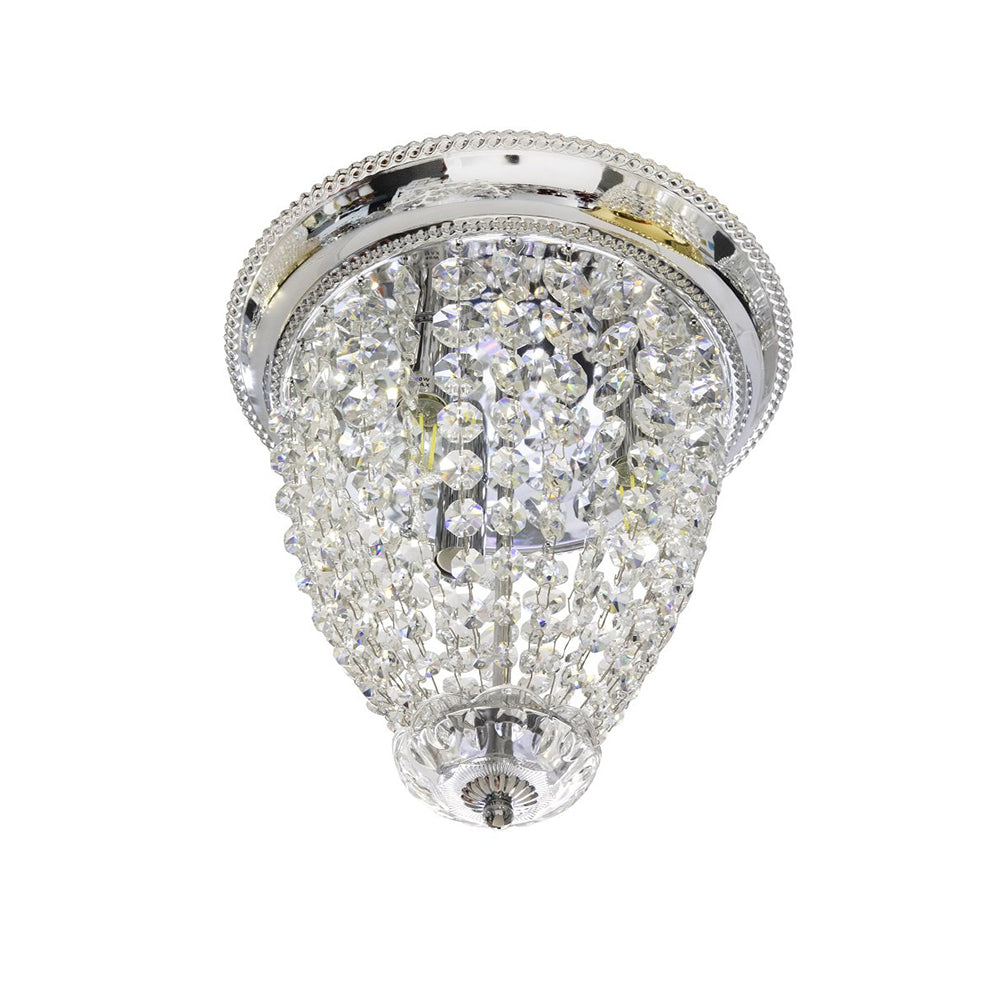 Buy Ceiling Crystals Australia Fiorentino Lighting - ENGLAND 3 Light Ceiling Crystal Chrome